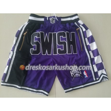 NBA Sacramento Kings Muški Džepne Kratke Hlače Purpurna Swingman